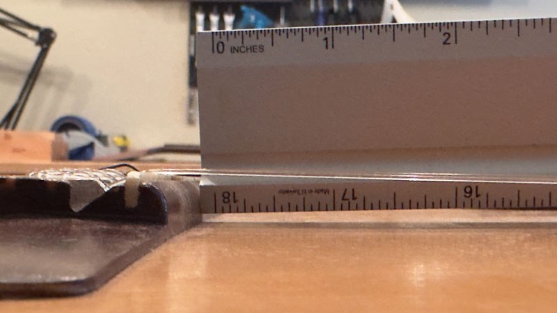 The sunken top combined with neck up-bow, caused a very steep neck angle.