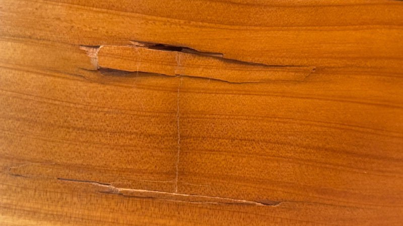 Hole in side apparently caused by my customer when he was five :^)